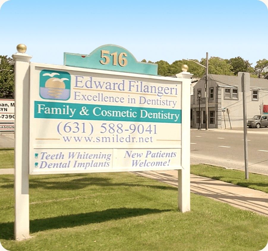 The Dr. Filangeri sign at 516 Hawkins Avenue on a sunny day